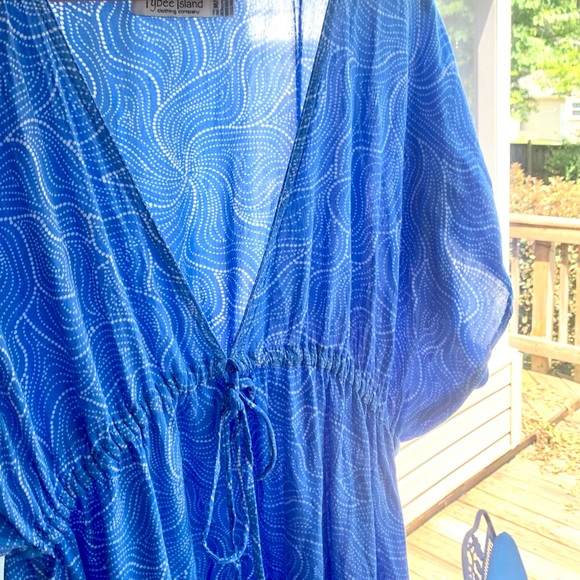 Caribbean blue swim cover up - Picture 2 of 8